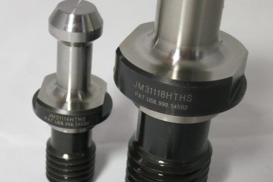 A partial photo of JM Performance's High Torque retention knobs for V-Flange tooling