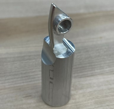 Aluminum hardpoint prior to part off