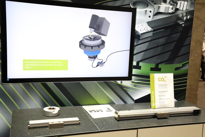 An image of Heidenhain's LC xx6 series of encoders on display at IMTS