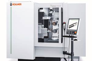 Vollmer's Grinding Machine Features Double-Spindle Design
