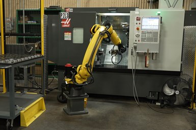 Hickey Metal robot-attended Haas lathe