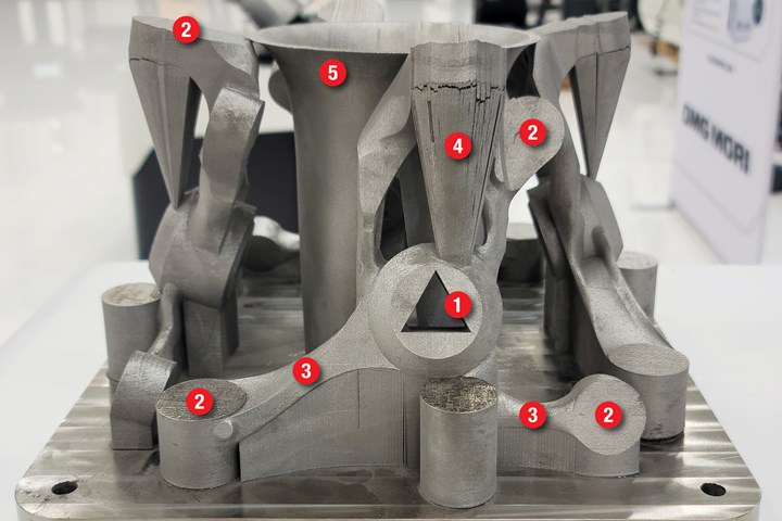 3D printed steering knuckles on build plate