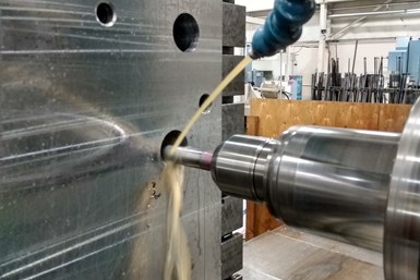 mold being machined