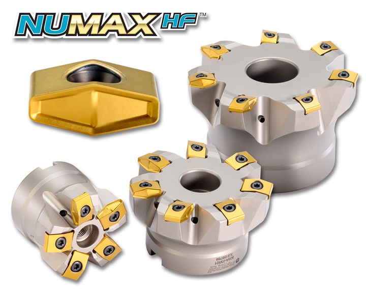 NuMaxHF line of new high-feed milling tools.
