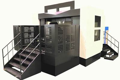 Five-Axis Horizontal Machining Center Executes Highly Rigid, Accurate Performance