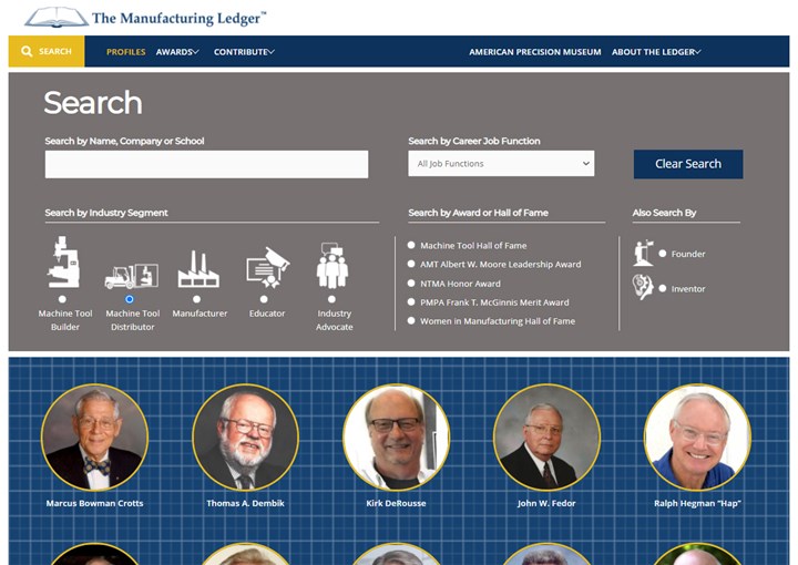 The Manufacturing Ledger’s Search Tool.