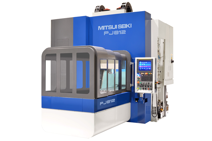Mitsui Seiki PJ812 CNC vertical machining center.