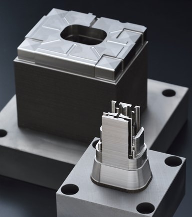 Metal 3D-printed components.