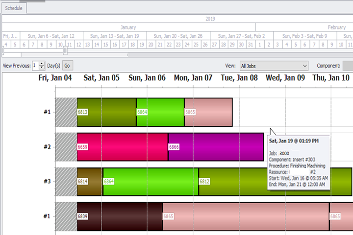 R.E.R. Software Autoplan scheduling system.