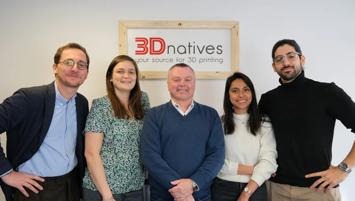Patrick Farrey, CEO of SPE, with the 3Dnatives executive team.