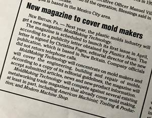 MoldMaking Technology Magazine Turns 25 Years Old