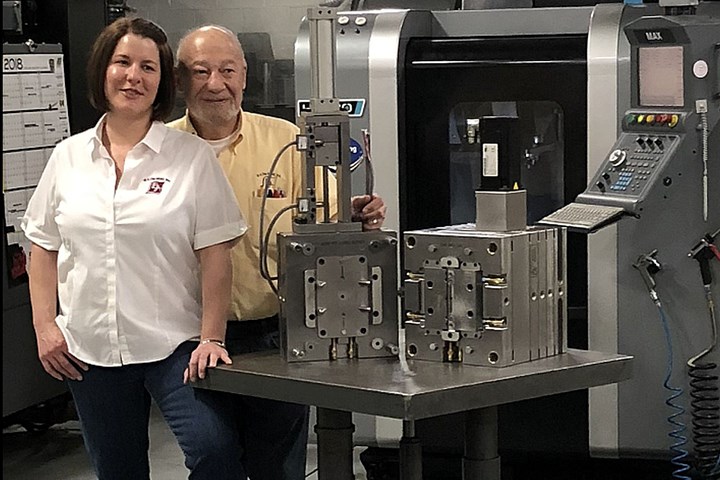 Francine and Alan Petrucci stand in front of the company’s Perc System.