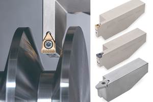 Indexable Inserts, Toolholders Perform Heavy-Duty, Wide Profile Grooving
