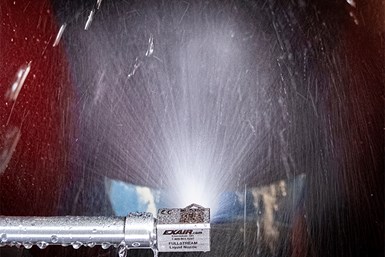 A photo of the FullStream Nozzle in use