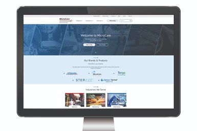 A screenshot of MicroCare's upcoming website redesign