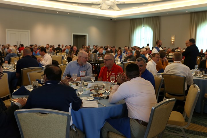 conference dining room with attendees