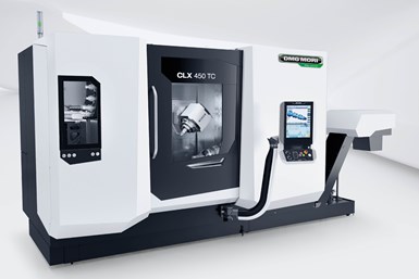The CLX 450 TC has a B-axis with compactMaster turning/milling spindle replacing the traditional tool turret.
