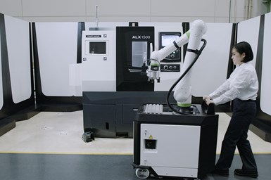 The Matris Light is designed to offer highly flexible and collaborative automation for workpieces weighing up to 5 kg. Photo Credit: DMG MORI