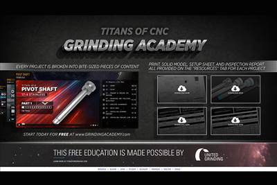 United Grinding, Titans of CNC Launch Grinding Academy