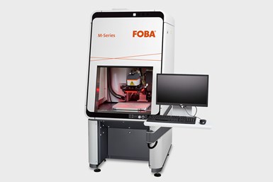Foba Laser’s M-series laser marking workstation M2000 is equipped with Foba Mosaic for precise marking. Photo Credit: Foba Laser