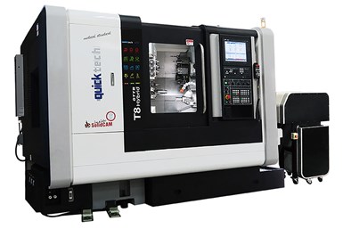 The QuickTech T8 Hybrid mill-turn can totally machine an extensive range of complex part sizes, contours and configurations. Photo Credit: Absolute Machine Tools