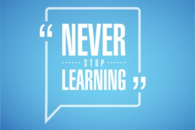 never stop learning sign