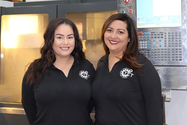 Laiken Carrillo and Virginia Martinez in the HTEC room in the training lab. Photo Credit: PMPA