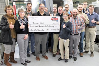 Employees from Star Cutter’s Tawas Tool location showcase their Going Pro funding. Photo Credit: Star Cutter Co.