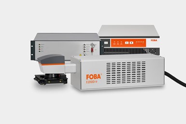 FOBA F.0100-ir ultrashort pulse laser marking system with its laser control and supply units. Photo Credit: FOBA Laser Marking+Engraving