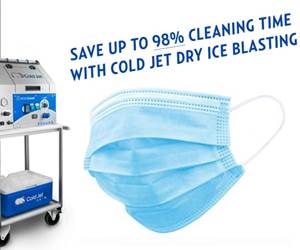 Cold Jet aplica su sistema de limpieza criogénica a la producción de mascarillas faciales 