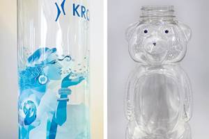 Impresión digital por inyección de tinta en botellas de PET, de Krones.