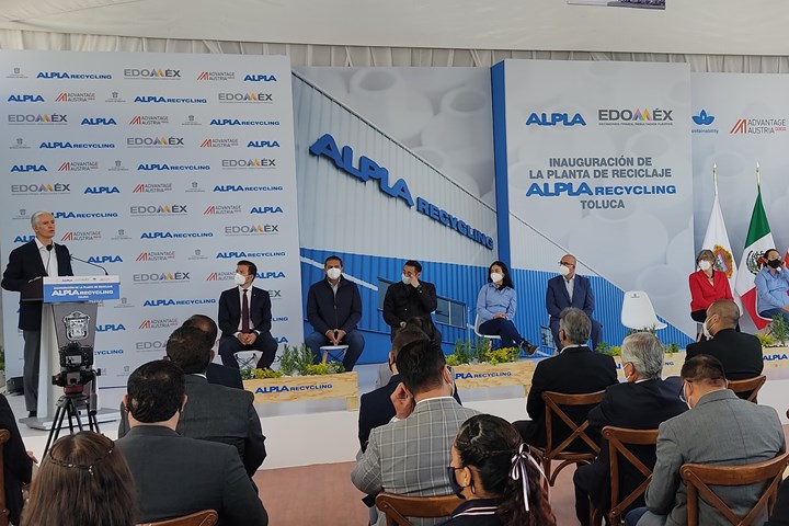 Alpla Recycling inauguró su nueva planta de reciclaje en Toluca, la cual tiene una capacidad de procesar 20 mil toneladas al año de material HDPE