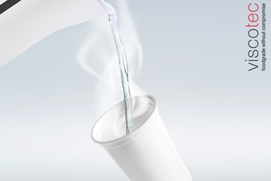 El material de Starlinger viscotec es el primero en combina tres propiedades necesarias para revolucionar los envases de productos lácteos de llenado en caliente.