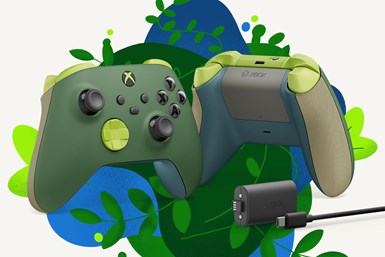 El nuevo control de la consola de videojuegos Xbox contiene una tercera parte de materiales reciclados.