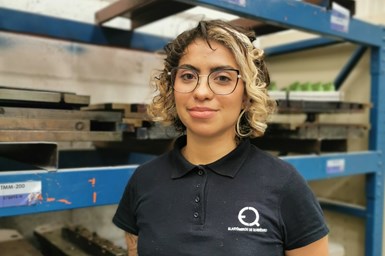 Graciela Sánchez, diseñadora de herramentales en Elastómeros de Querétaro..