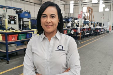 Rosalba Nava, coordinadora de producción en Elastómeros de Querétaro.