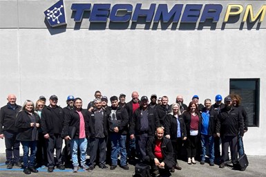 La planta de Techmer PM en Dalton, GA, fue certificada por sus cero emisiones a vertedero.