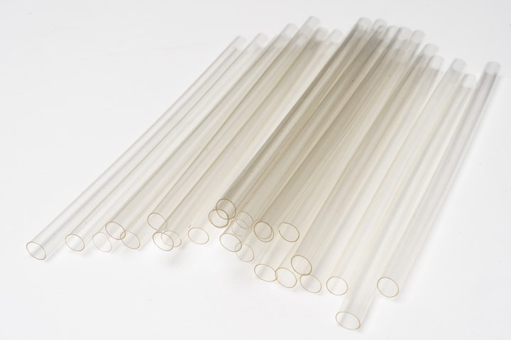 Straws made of Celanese's new BlueRidge cellulosic pellets.