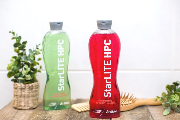 Sidel's new StarLITE HPC base for oval bottles.