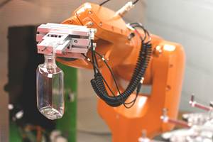 自动化瓶和预成型测量，现在与机器人处理
