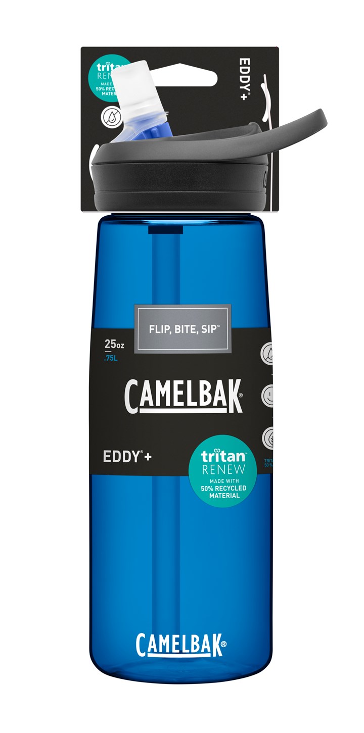 CamelBak's Eddy+ reusable water bottle made with Tritan Renew