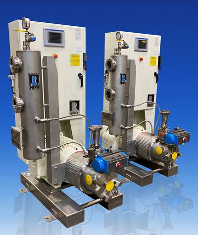 Inline Shear Mixers Induct Powders, Homogenize and Pump