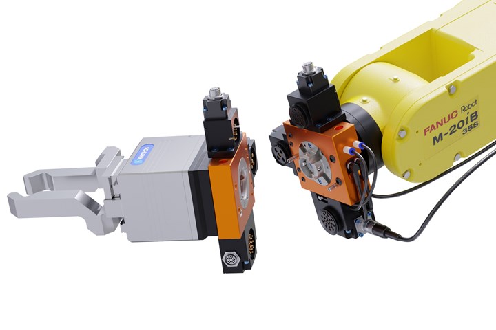 ATI’s new QC-29 tool changer mounts directly to 40-mm and 50-mm robot wrists.