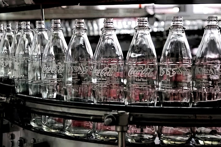 Coca-Cola bottling line in Gaza