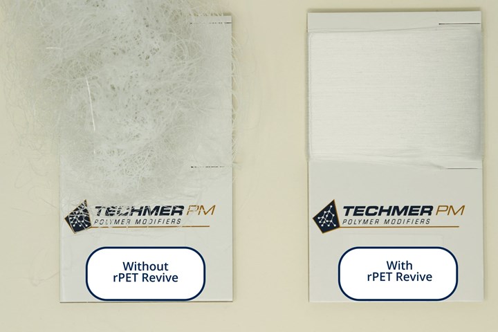 Techmer PM's HiTerra rPET Revive additive reduces yellowness in recycled PET