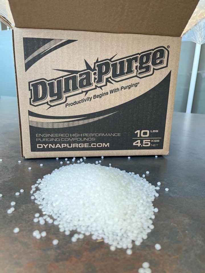 Dual-action specialty purge compound developed by Shuman's Dyna-Purge Div.