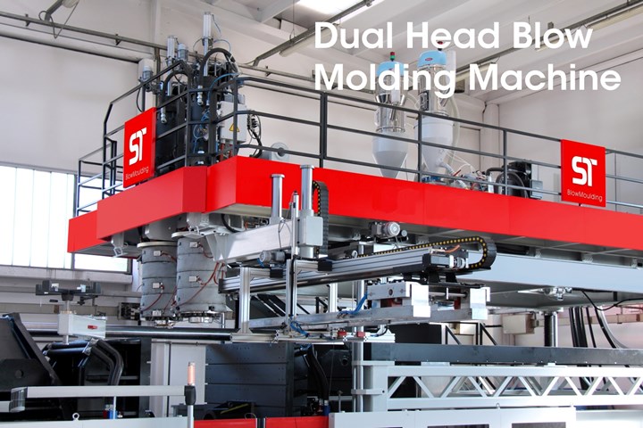 New dual-head accumulator machines from ST Blowmoulding are available with optional electric clamping systems.