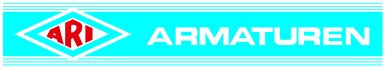 Copy of ARI Armaturen logo in bright blue, red and white