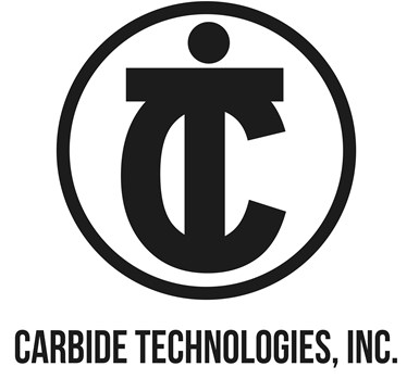 Black & white Carbide Technologies logo: the letters CT and lower case i appear stacked on top of each other in black inside a white circle.