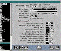 Figure 4: Employee information screen